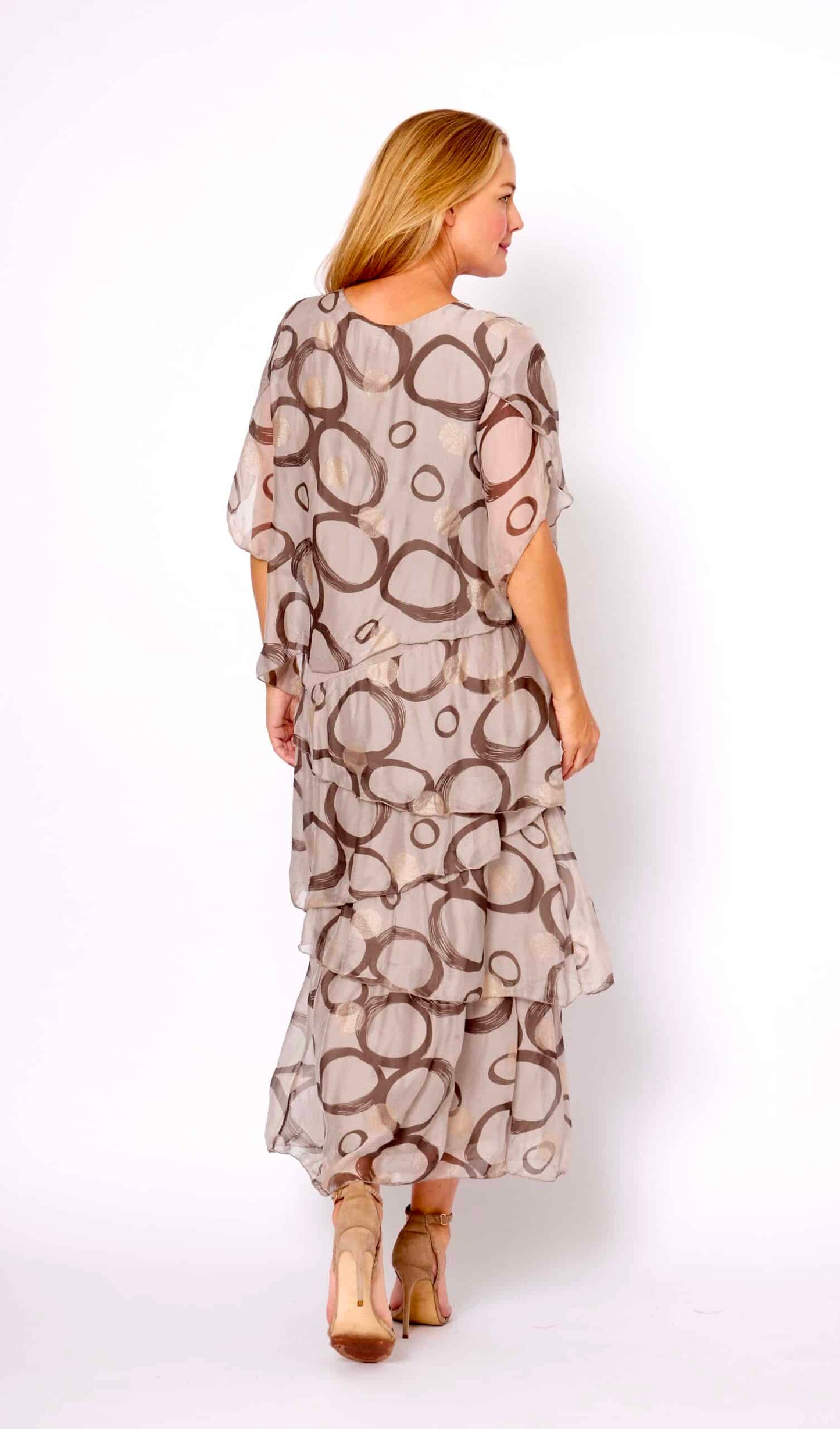 LA STRADA 70%VISCOSE 30%SILK MULTI LAYERS DRESS