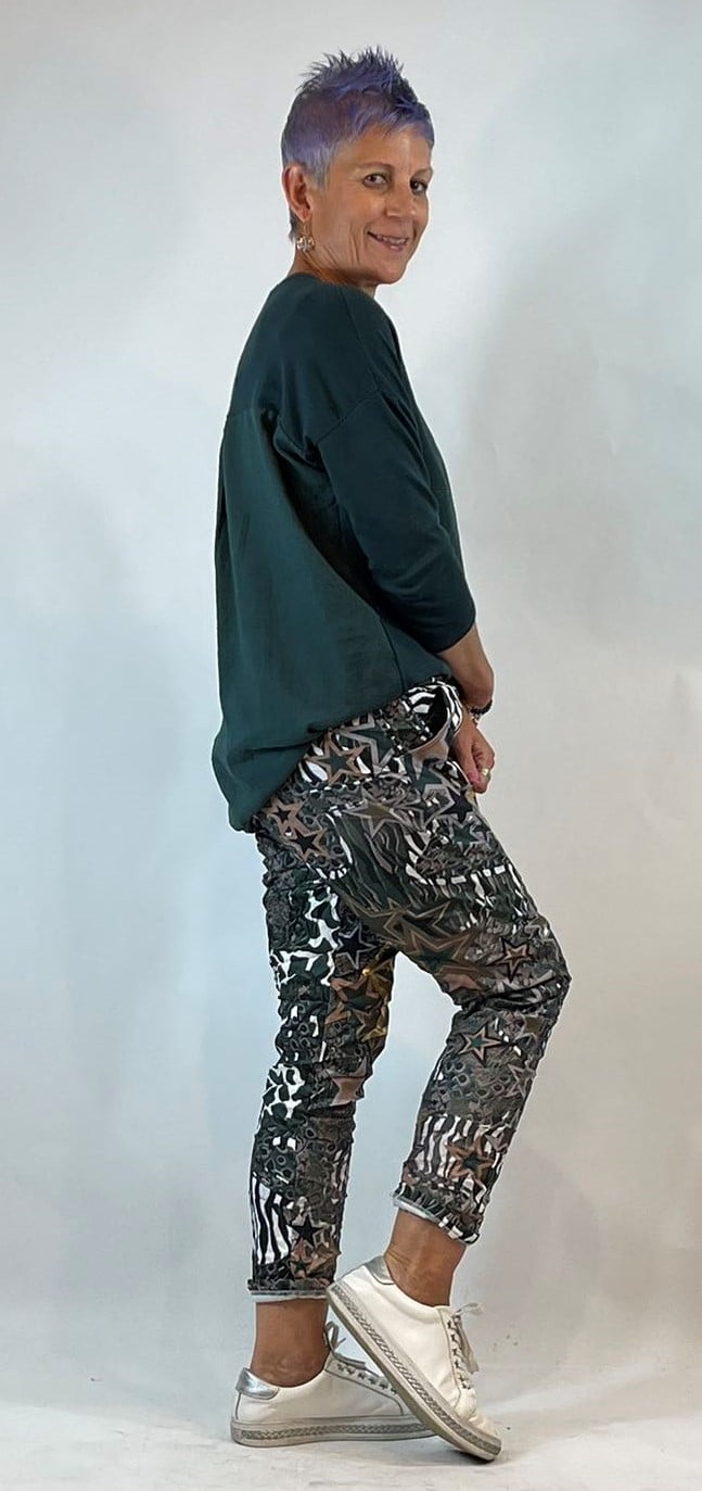 La Strada Viscose Polyester With Folio Star Pants