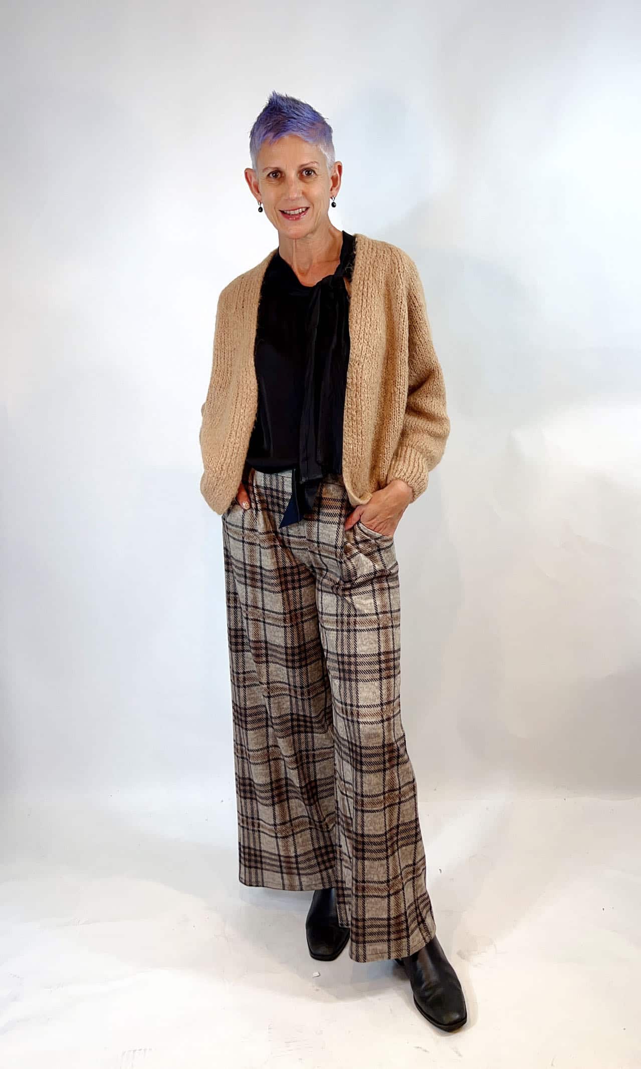 La Strada Mohair Lana Wool Acrylic Polyamide Knit Cardigan