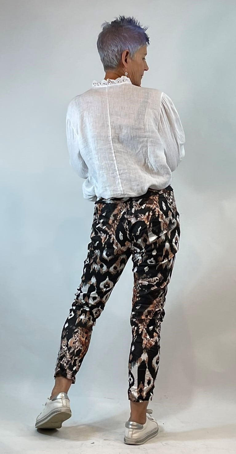La Strada Viscose Polyester with Folio Heart Pants