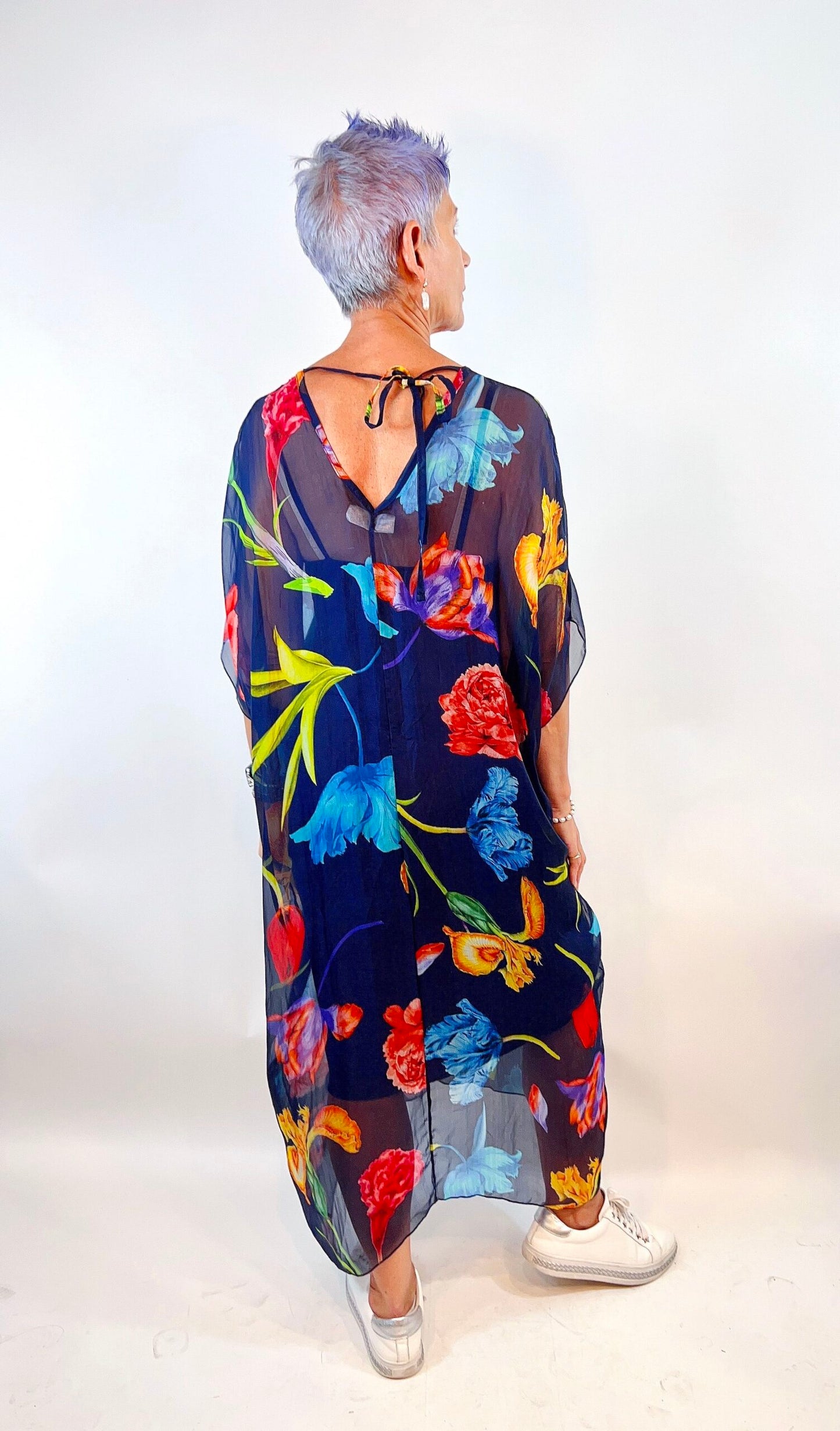 La Strada Silk Viscose Twin Set Kaftan Dress