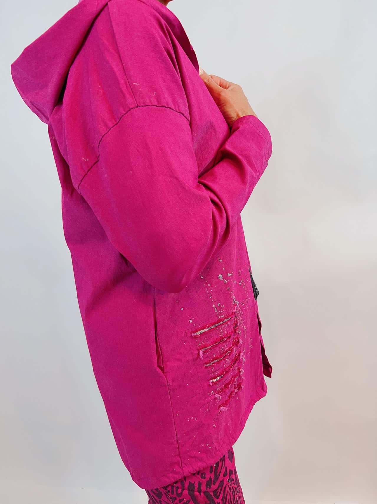 La Strada Cotton Elastane Hooded Jacket