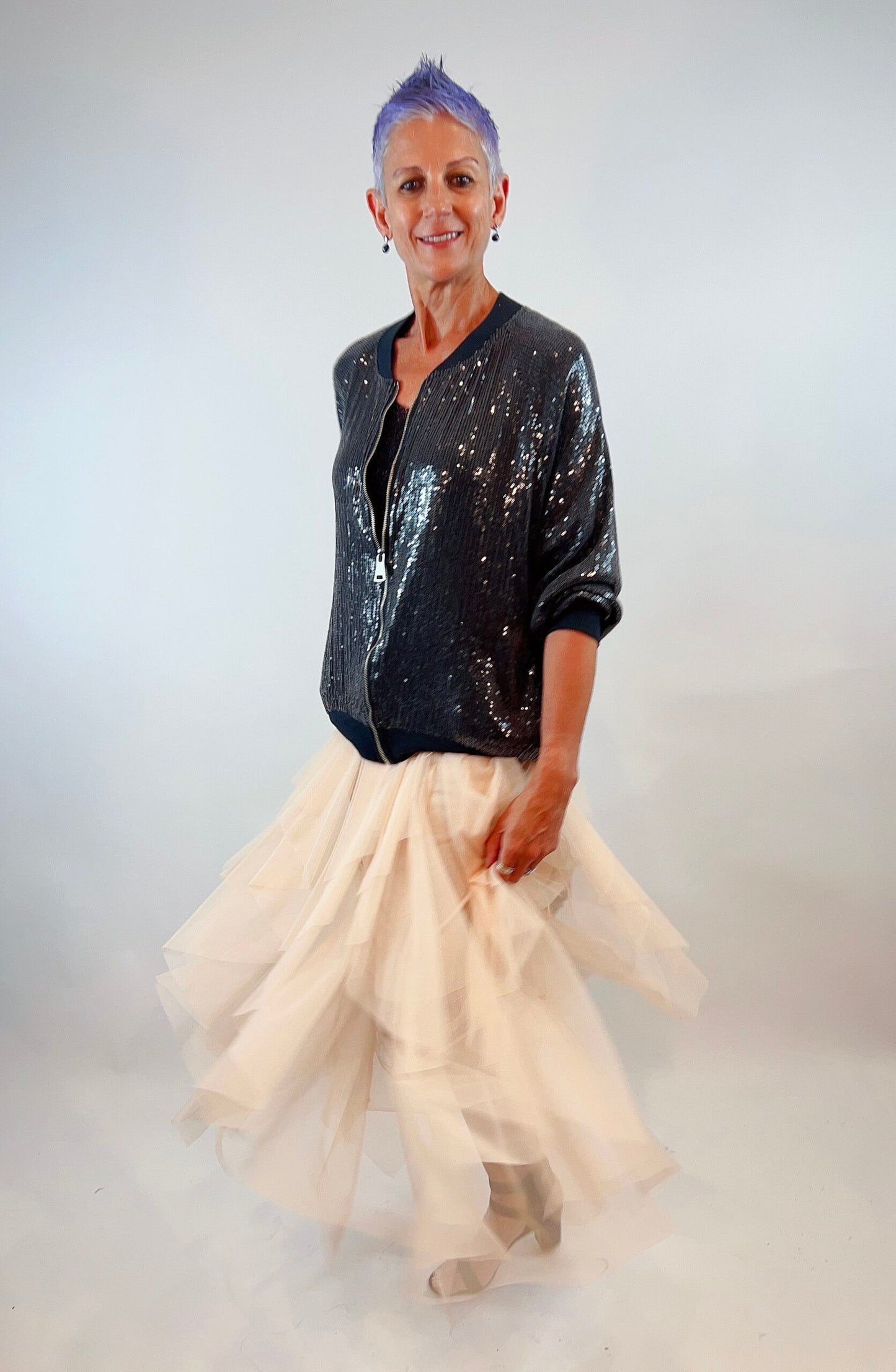 La Strada Viscose Polyester Cotton Sequin Jacket