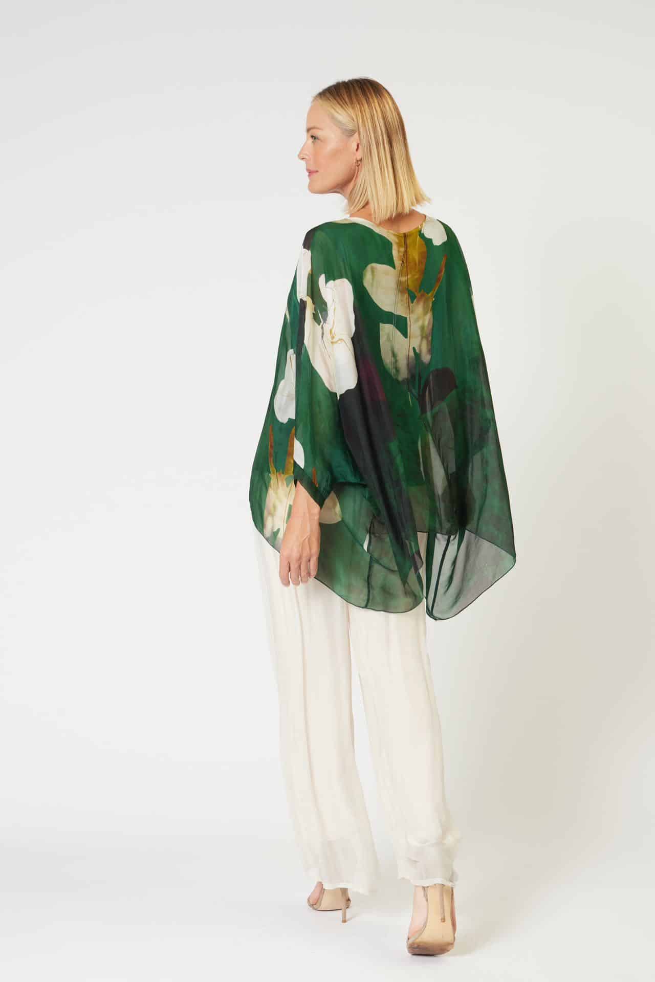 La Strada Silk Viscose Kaftan Top