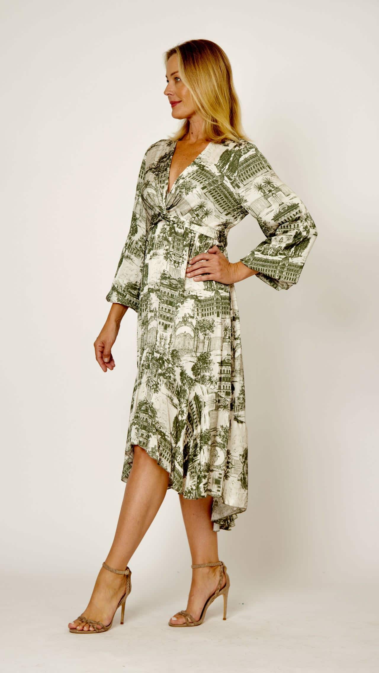 La Strada Viscose Knotted Front Dress